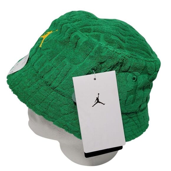 Jordan Jumpman Apex Bucket Hat Kids Youth 8-20 Green Unisex UPF 40 Terry NEW - Picture 2 of 12